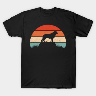 German Shepherd Retro Sunset T-Shirt